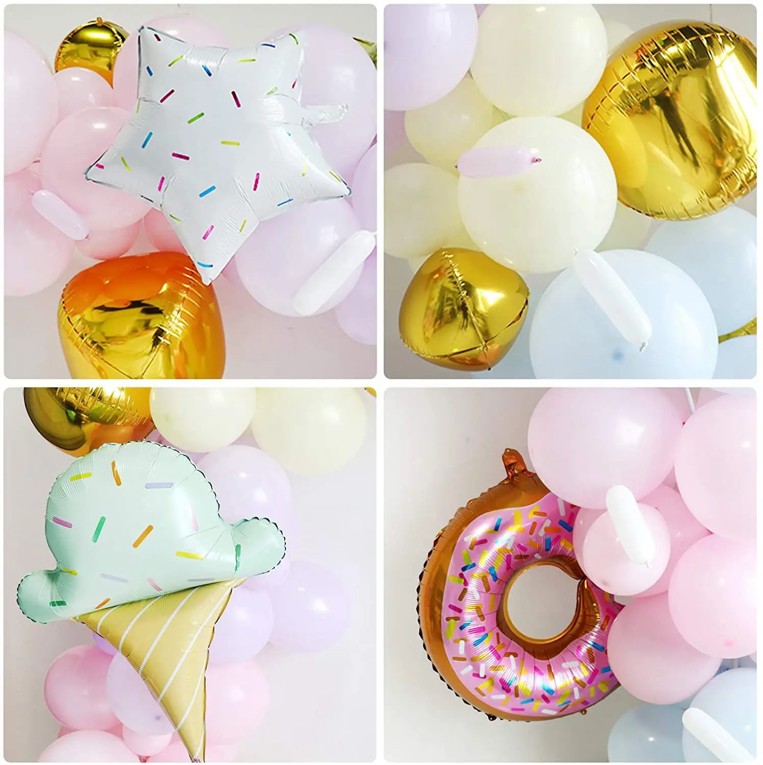 Macaron Donut Balloon Garland Arch Kit Grows Up Theme Purple Blue Yellow Pink Balloons Arch Kids Party Baby Shower Decorations