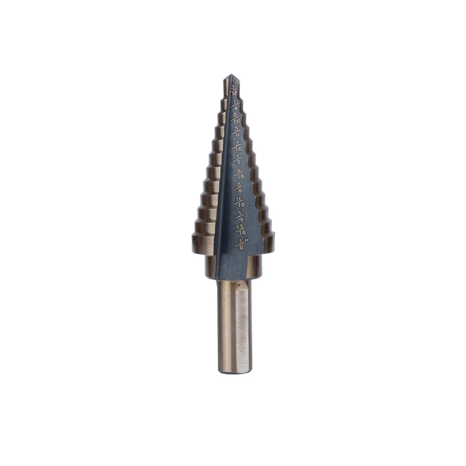 4-32mm hss step drill tool high speed steel hexagonal handle straight grooved step drill bits hss cobalt