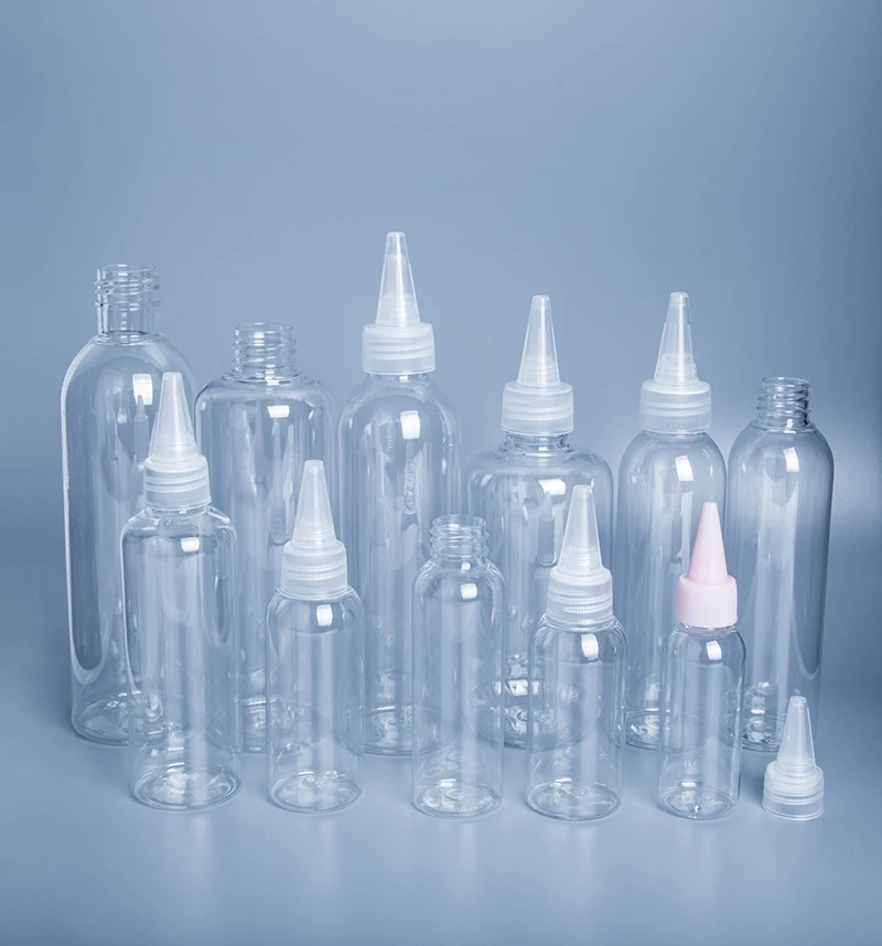 PET Hair Oil Applicator Bottle Plastic Squeeze Bottle Container for Salon Product Cosmetic Packaging 60ml 100ml 150ml 250ml