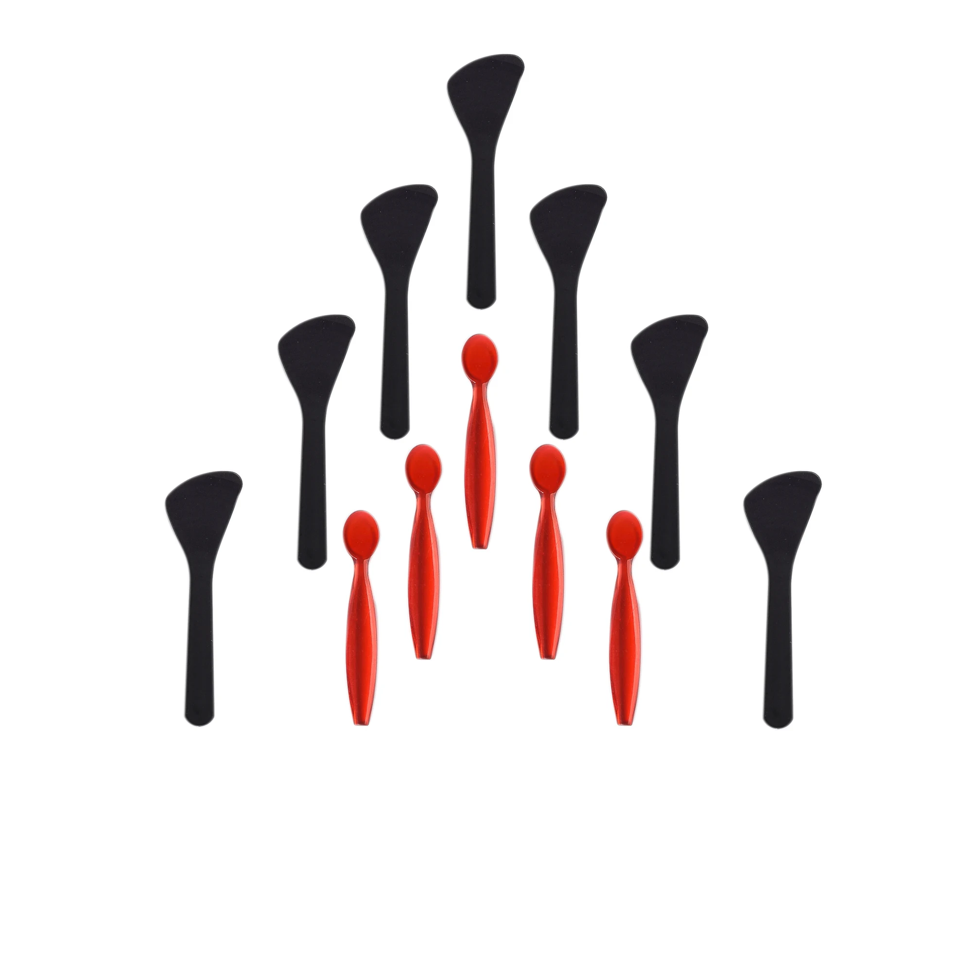 Wholesale low price black Y shaped skincare spatula face cream makeup plastic  applicator