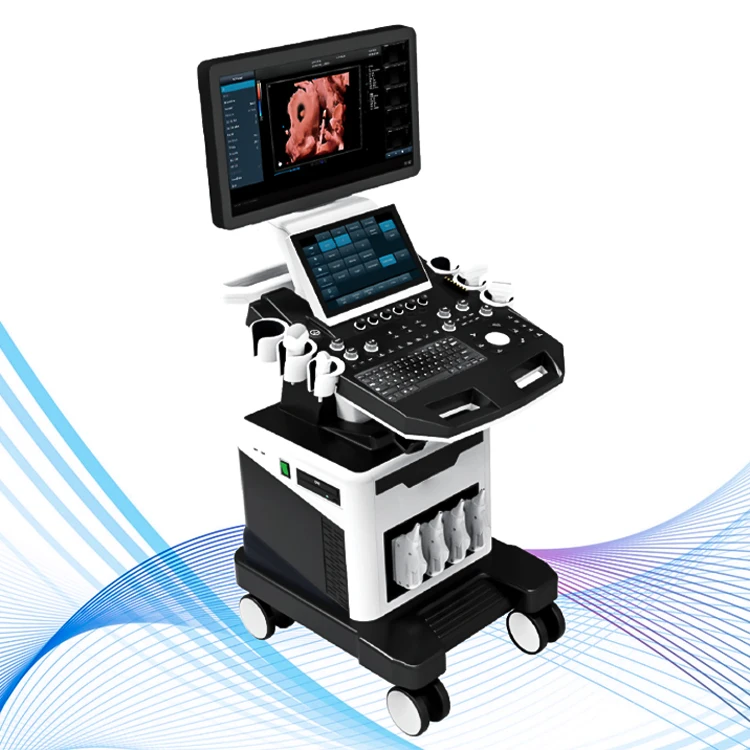 High quality color doppler 3D 4D 5D ultrasound trolley ultrasound gynecology hospital machine ultrasound scanners