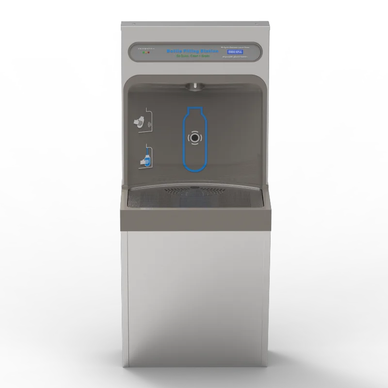 TB45-2CV Refrigerated Surface Mount Bottle Filling Station Filtered 8GPH Stainless Steel Water dispenser cooler