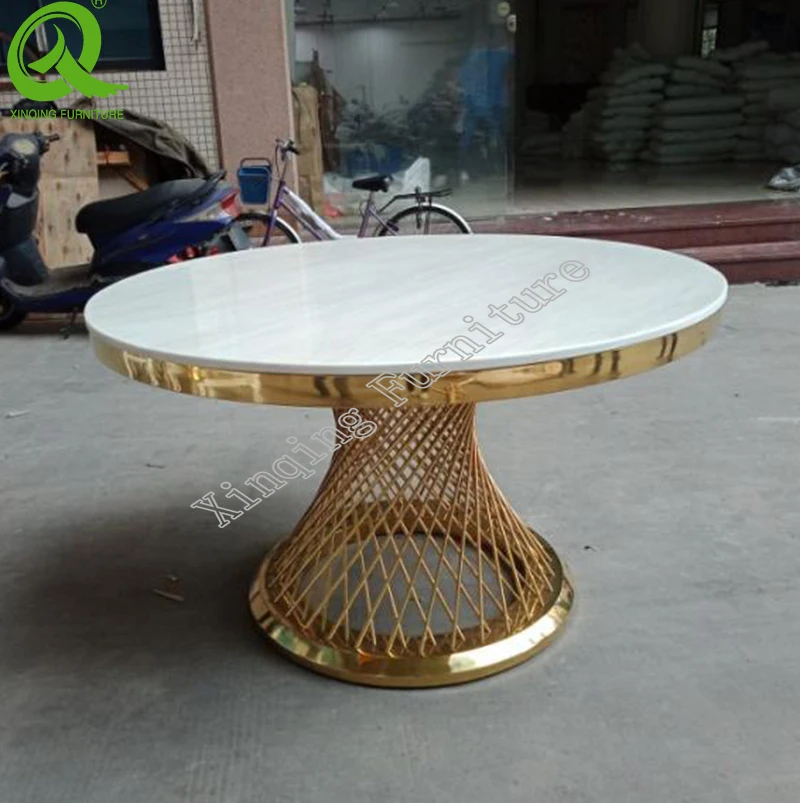 TH381 Modern Furniture round marble Dining Table