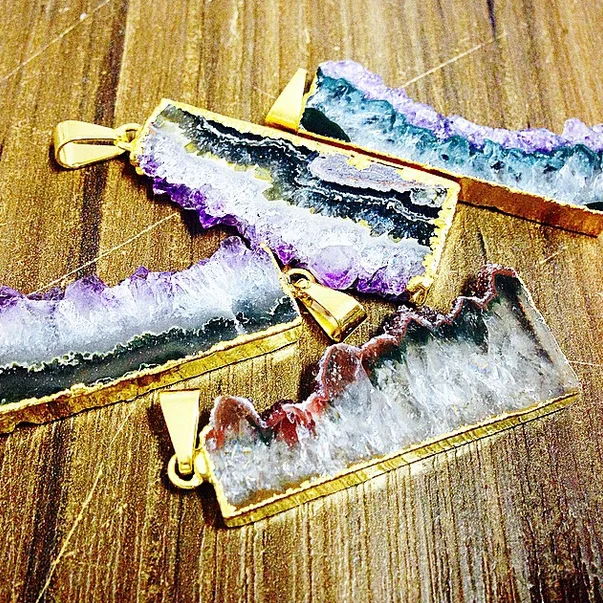PLATED AMETHYST PENDANT