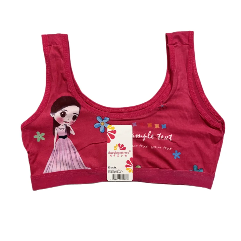 Fashionable Young Girls Junior Bra Active Children Casual Sports Bra Reliable Little Girls Training Bra for Teenager