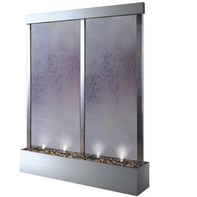metal bespoke led indoor wall fountain and waterfall for home decoration