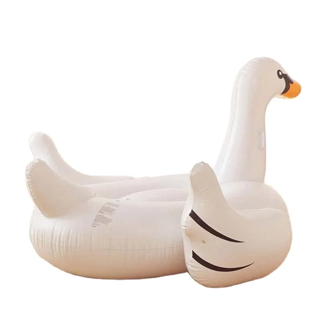 Eco-friendly PVC Round Mouth White Swan Pool Float/Green Life water game toys Inflatable Float/inflatable toy