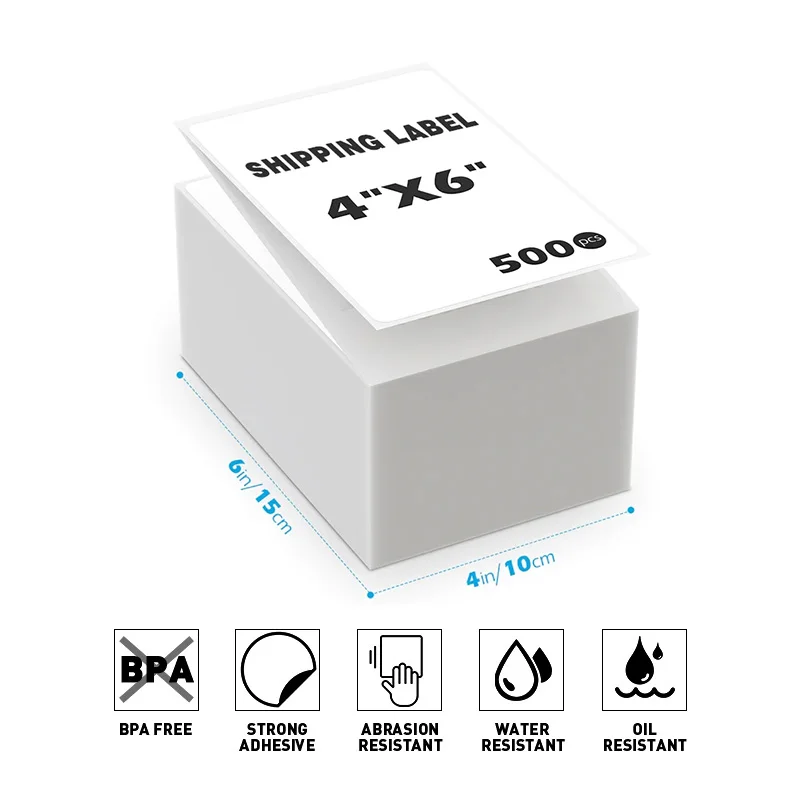 Reasonable 4x6 Price Dispenser On Envelope Thermal Perforated Colored Shipping Labels