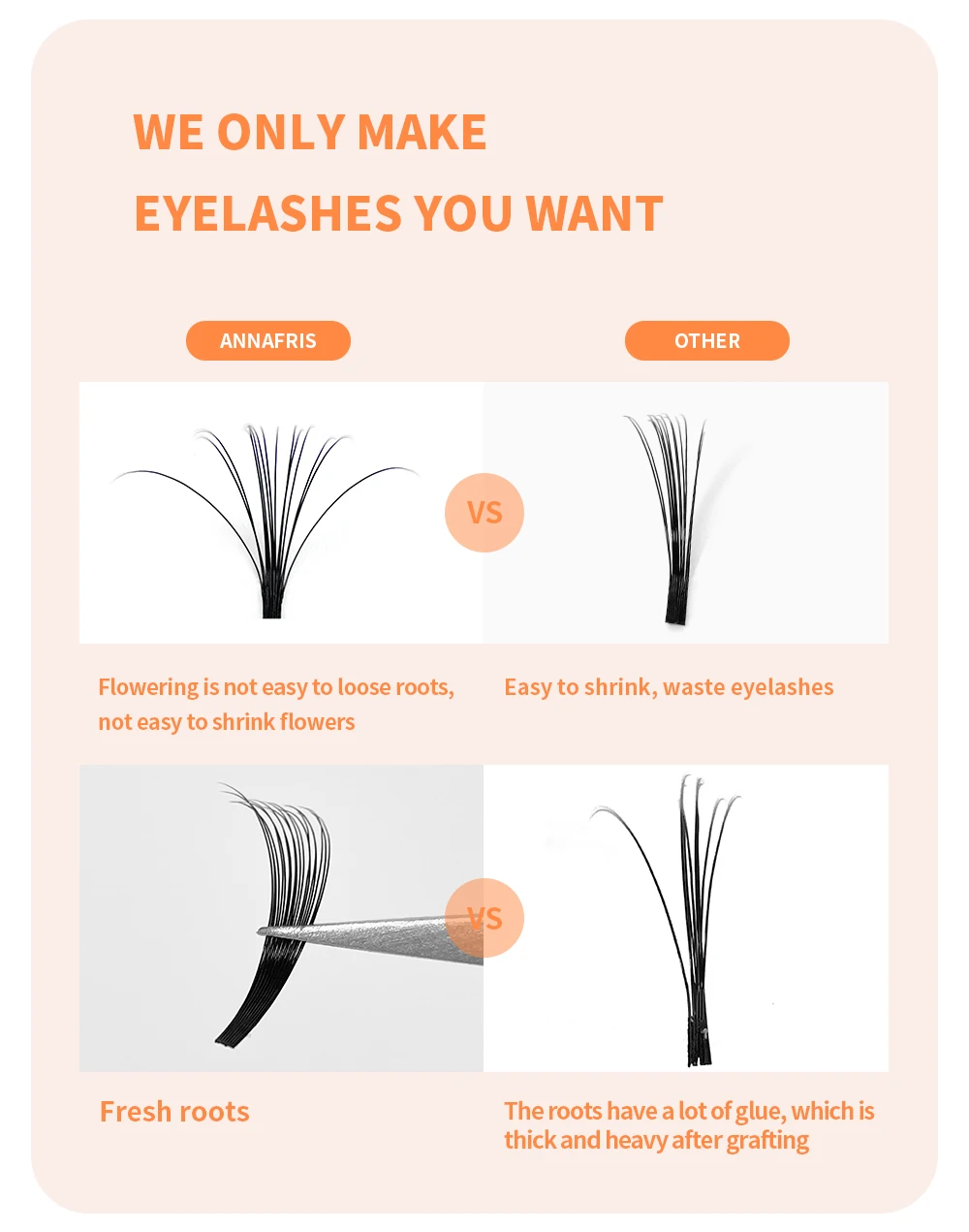 8-15mm Easy Fanning Eyelash Extensions Fast Bloom Russian Volume Auto Fan Eyelashes