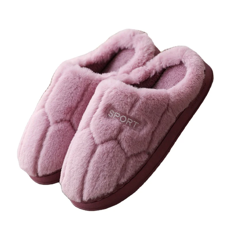 Soft Velvet Slippers Indoor Shoes Fur Warm Women Lady Slipper Men Couple Home Bedroom Warm Slippers