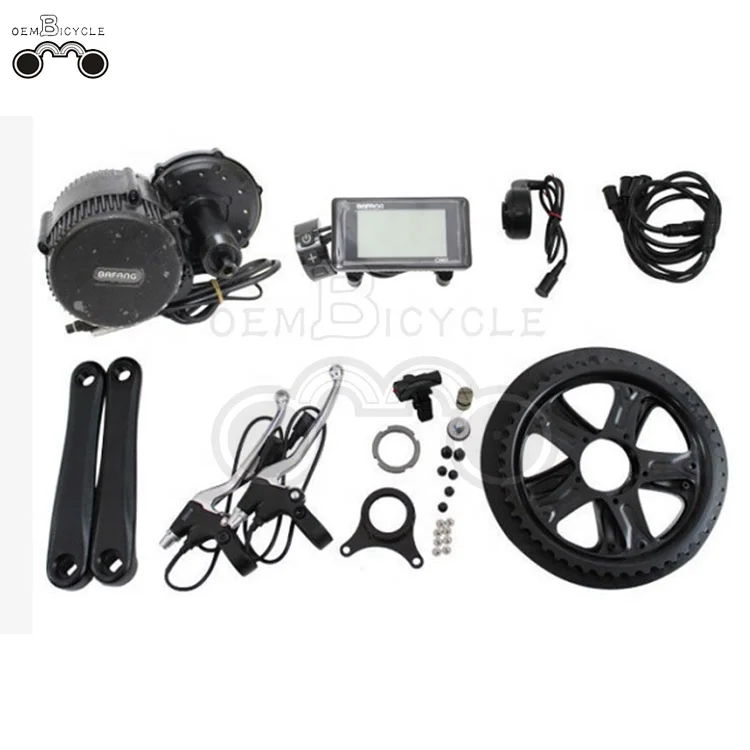 oembicycle mid-drive bafang bsd bbs02 48v 750w electric bicycle conversion kit