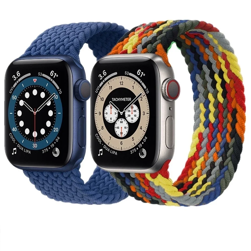  Плетеная сольная петля для Apple watch band 44 мм 40 38 42 тканевый нейлоновый эластичный пояс браслет iWatch series 3 4 5 se