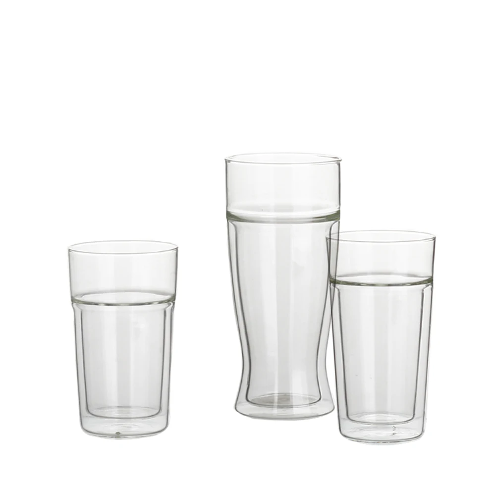 Personalized beer glass cup barware round barrel beer tequila shot tableware double wall drinking