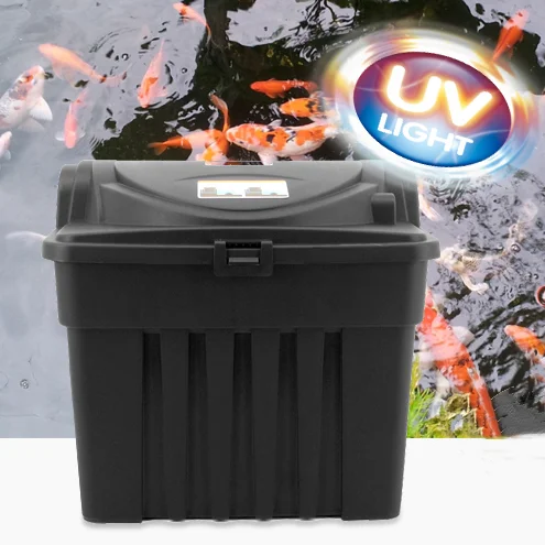 BOYU Fish Pond Filter Bucket Box Outdoor Koi Pond Filter External Equipment Pool Water Circulation Purification System