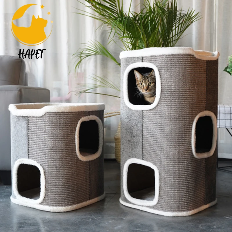 Cat House Condo Kittens Bed Indoor Sturdy Modern Cat Shelter Furniture People Pet Dual Use Home Stool