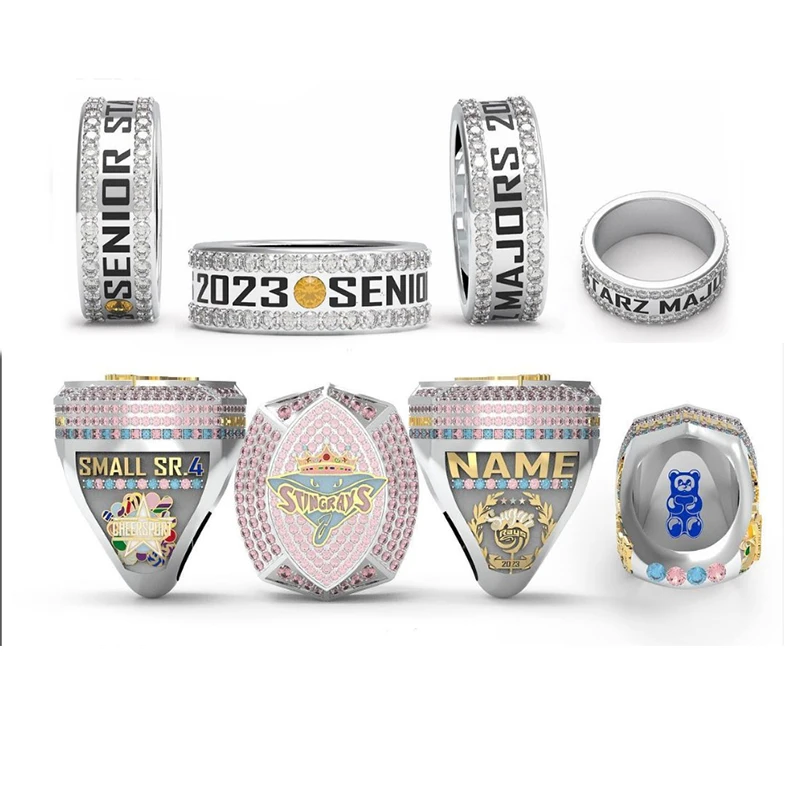 Custom Logo Softball Ring Youth baseball Championship Rings  For Player Trophy Custom Ring