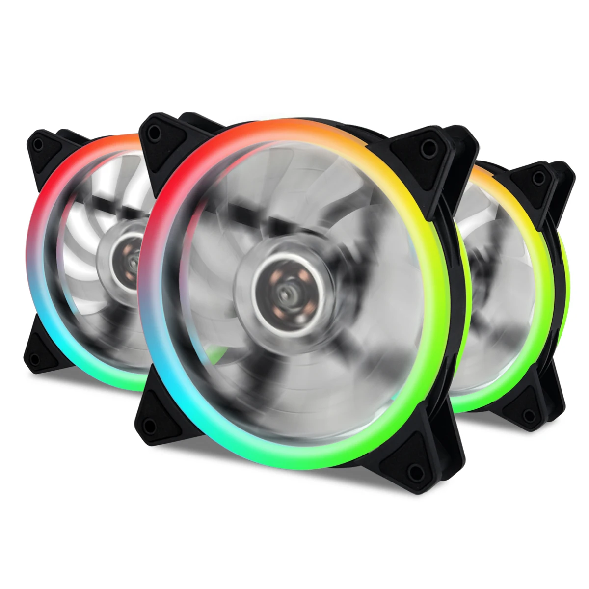 Case Fan 120mm PC CPU Cooling RGB LED 4Pin OR 3Pin Computer Case Quiet Bearing Multi Color Computer Fan