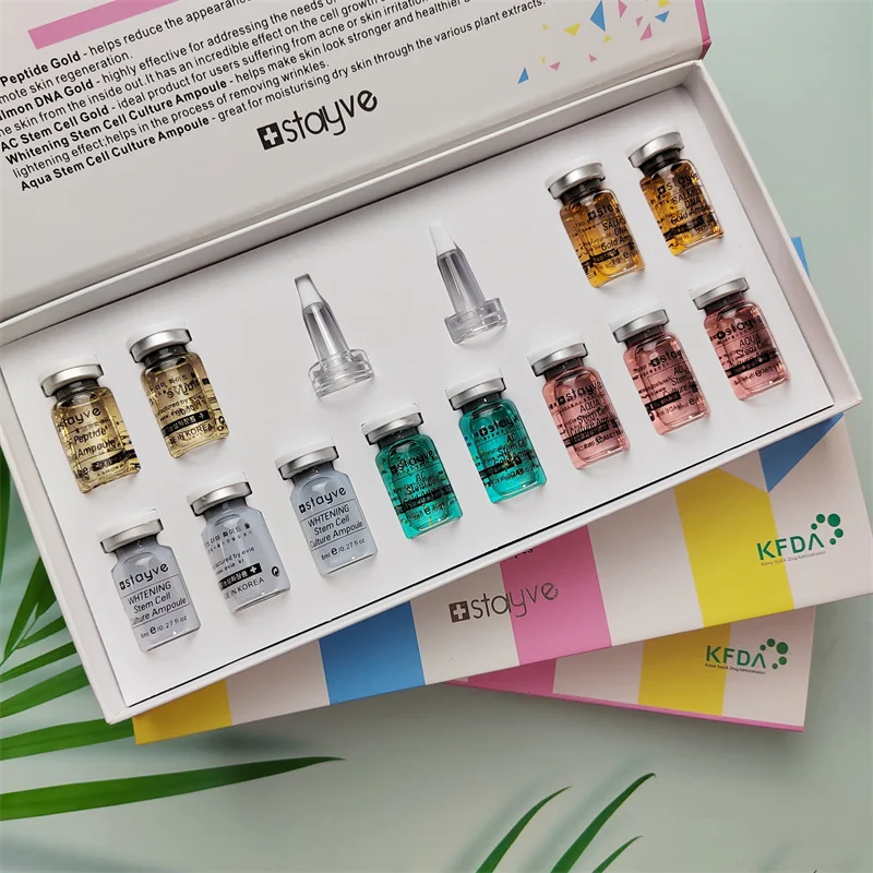 korean derma pen serum kit 8ml x 12 vials stayve bb cream glow white meso serum foundation skin booster kit