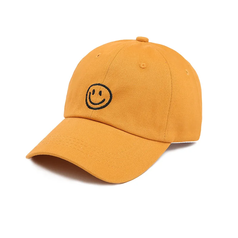 Wholesale Solid Color Trucker Hat Custom Embroidery Logo 6 Panel Baseball Caps gorras Classic Smile Sports Caps