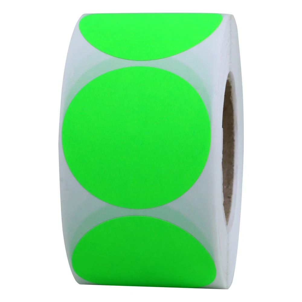 Hybsk 1.5 Inch Fluorescent Red Blank Target Pasters For Shooting 500 Adhesive Target Stickers Per Roll