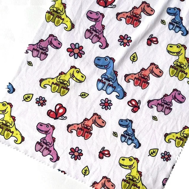 Brushed Printing DTY 2 SIDE BRUSHED Fashion Printed Dress Fabric Sleepwear Soft Plain customized Fabrics