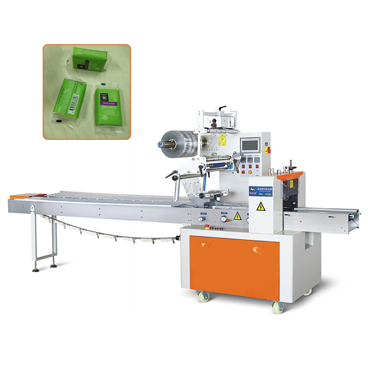 Automatic soap bar pillow  flow servo packing machine