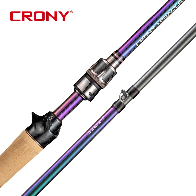 CRONY Miracle Series 4A Grade Cork Two Sections Carbon Fiber Reel Seat Fuji F Ring Guide Extra Fast Action Soft Lure Fishing Rod