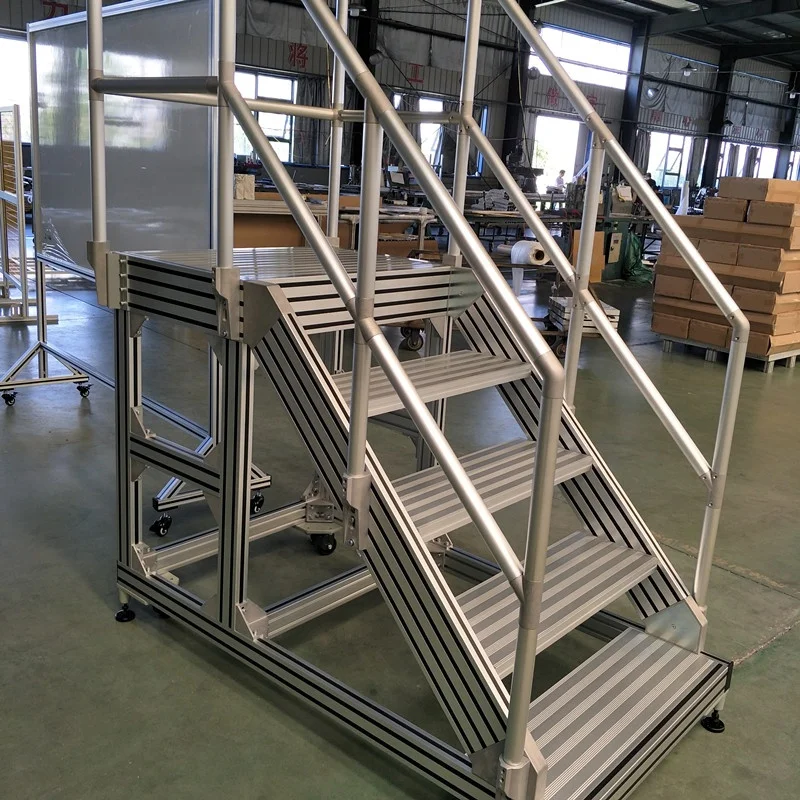 aluminum step profiles  handrail walkway stairways platform system