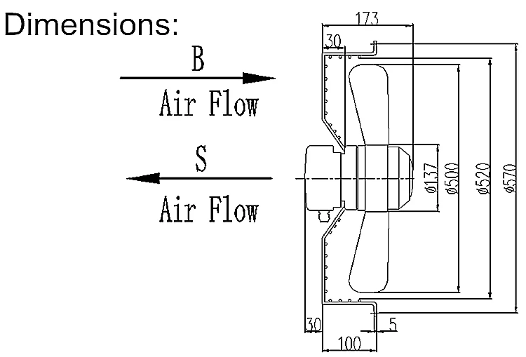 axial fan impeller manufacturers AC motor reductor industrial axial fans manufacturers