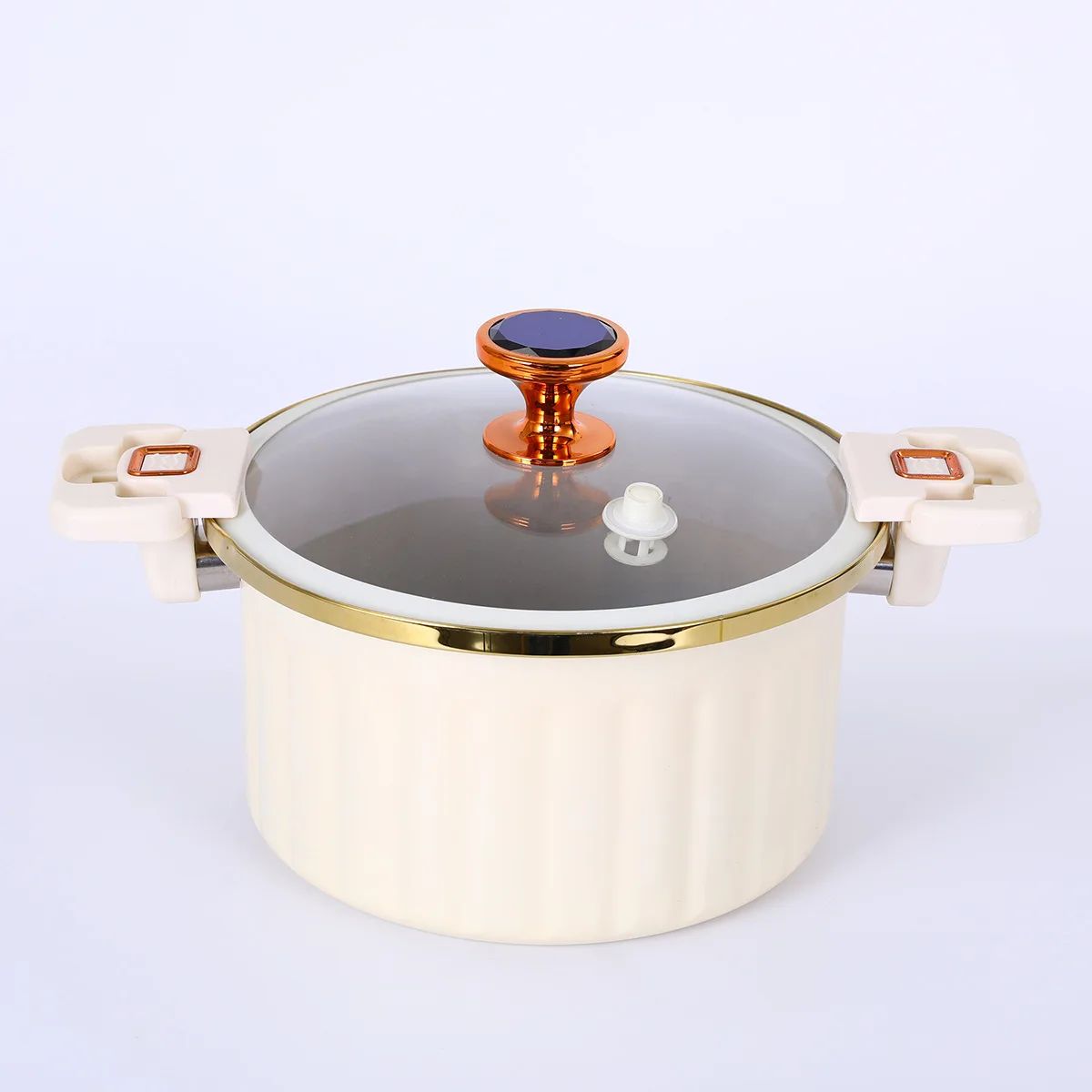 Large Capacity Non Stick Cookware Sets Micro Pressure Cooker Maifan Stone Soup Pot  Push Pull Lock Pressure Pot with Lid