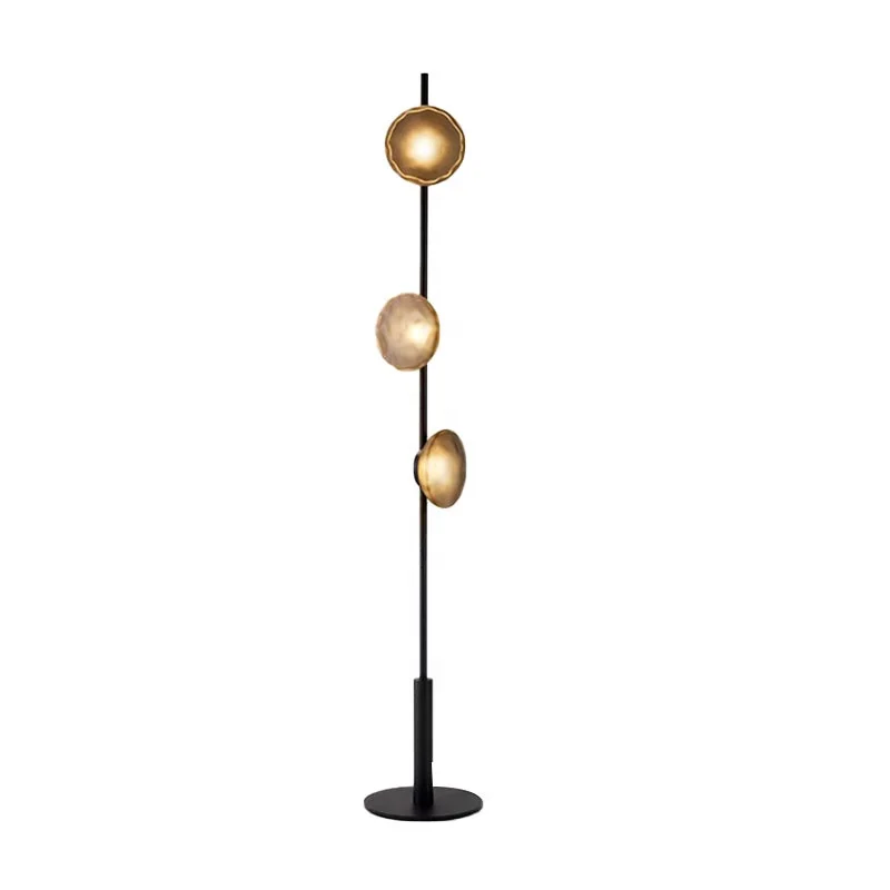 Simig new arrival modern high plated brass glass modern floor lamp for home decoration lighting