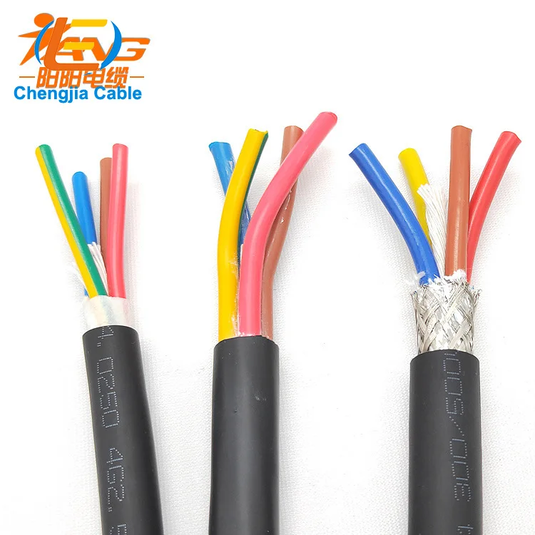 4X0.5, 4x0.75, 4x1,4x1.5, 4X2.5,4X4,Double Shielded, VFD Motor Supply Cable Robot Cables Shielded EMI Preferred Motor Power