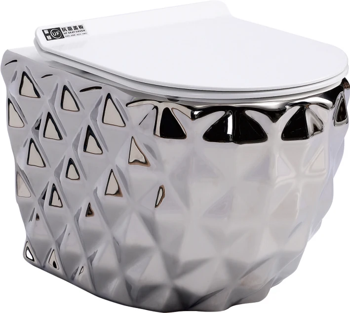 Bathroom Sanitary Ware Toilet Bowl Manufacturers China Silver Color Ceramic Water Closet WC Toilet New Design Hot Sale Toilet