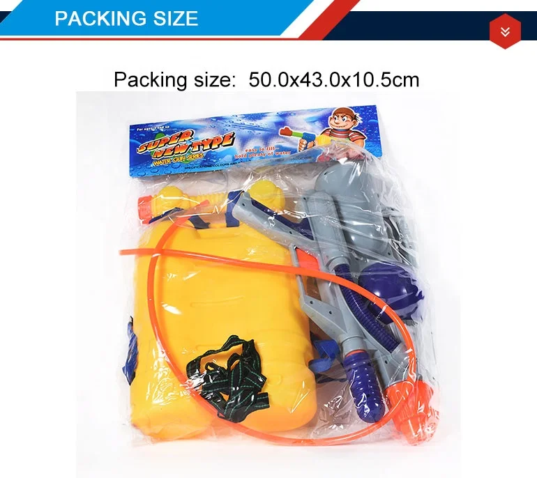kids summer gift plastic backpack custom water gun for wholesale