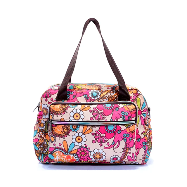 Wholesale stylish sublimation or digital printing messenger bag ladies colorful hand bag shoulder bags with long handles