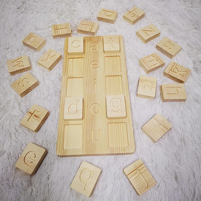 Montessori Matching Game ABC Letters Sorting Board Blocks Wooden Alphabet Puzzle Toys