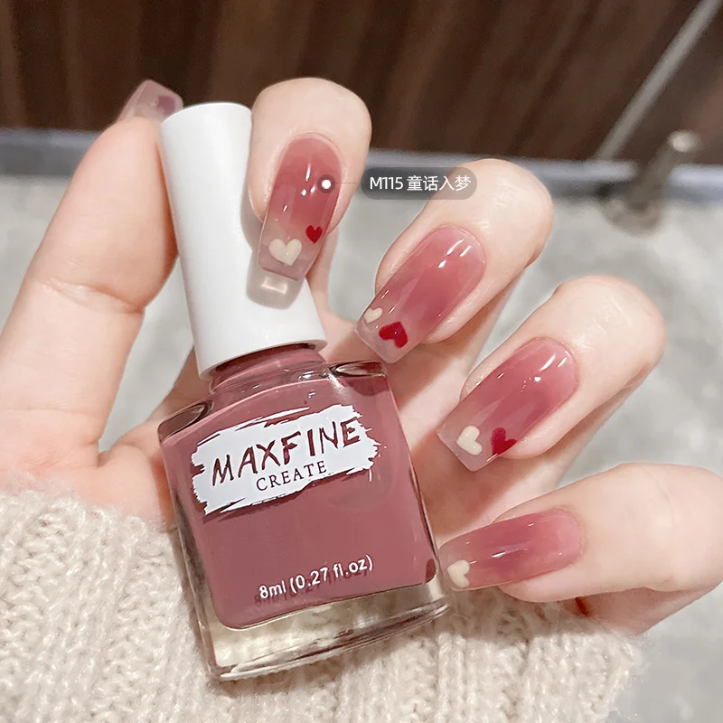 167 Colors 8ml Peel Off Air Dry Nail Polish Semi-permanent Glitter Normal Halal Nail Polish Lacquer Varnish