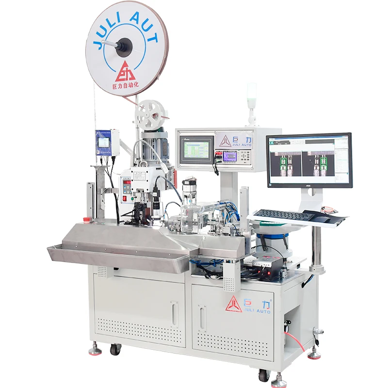 Fully automatic multi--P position inserting terminal crimping  machine with automatic peeling and end inserting testing machine