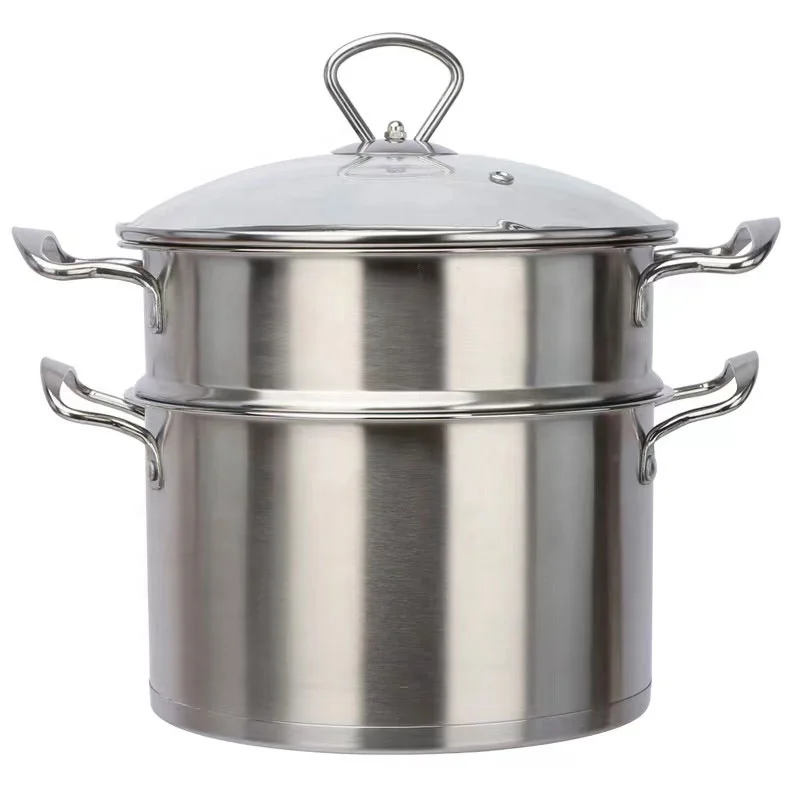 Sell well food grade 304 stainless steel food steamer pot multifunction for kitchen steamer cooking pots aluminum steamer pot