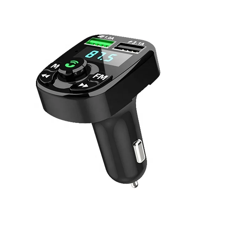 3.1A Dual USB Автомобильное зарядное устройство для телефона автомобильный набор Mp3 плеер комплект громкой связи FM передатчик