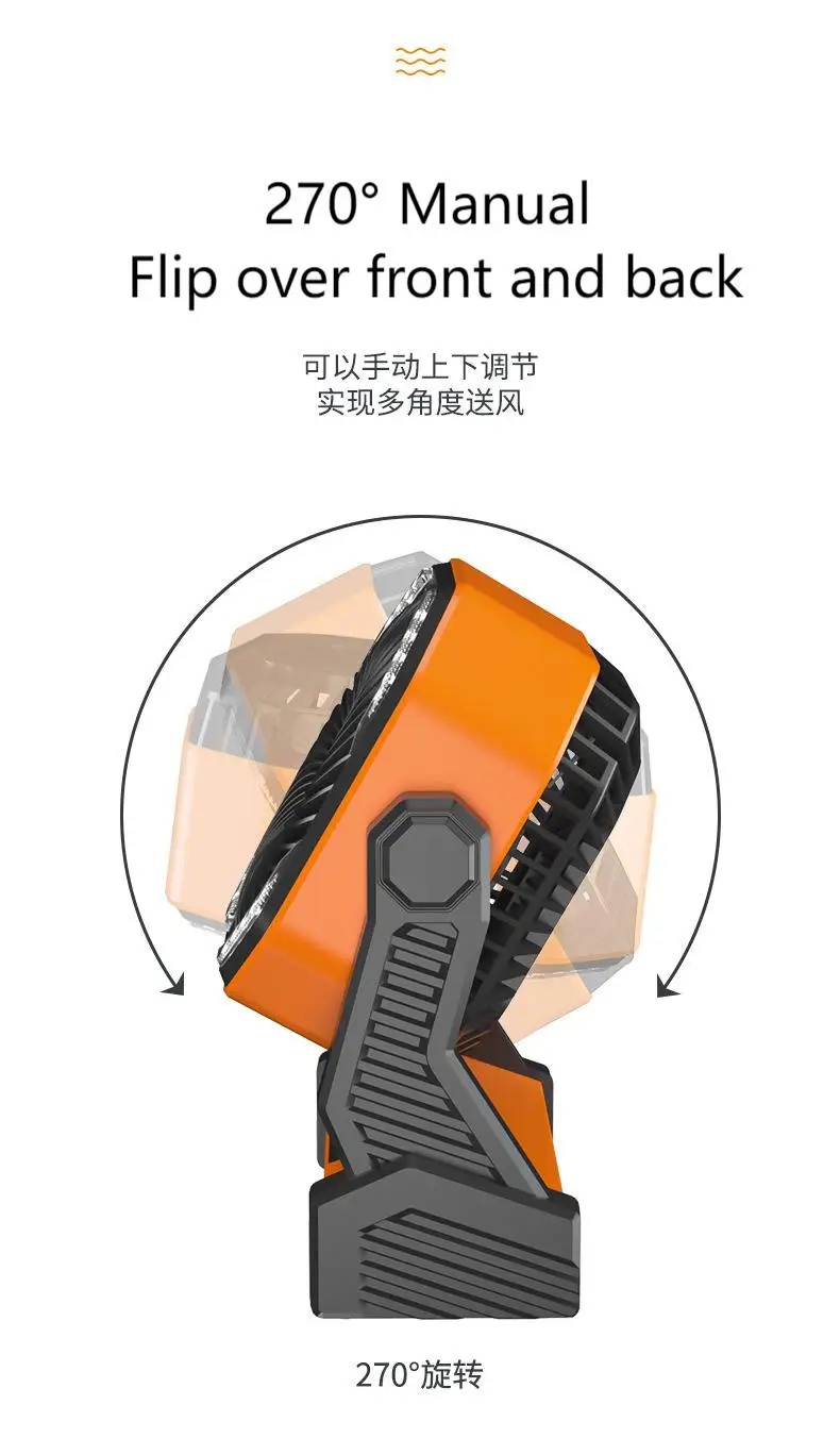 2024 Hottest wholesale 10000mah Fan With Led Lights And Power Bank Outdoor Tent Fan with Light & Hook