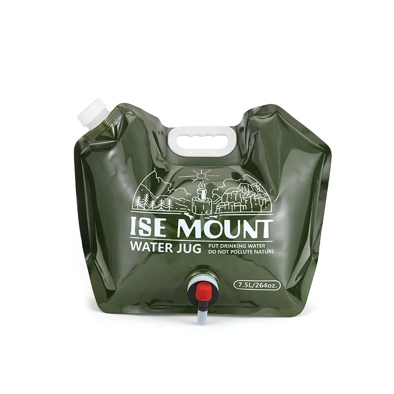 7.5L Collapsible Water Storage Carrier Portable Water Container with Spigot,Camping Water Bag
