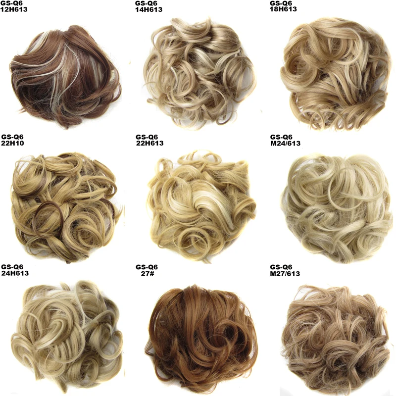 2024  hot Women  synthetic Synthetic  Curly Chignon Hair Extension Clip In Hair Women fiber Hairpiece