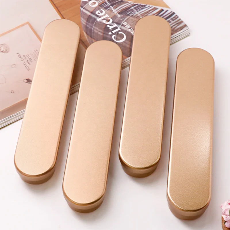 Custom Multipurpose Metal Tin Pencil Box Gold single pen gift box