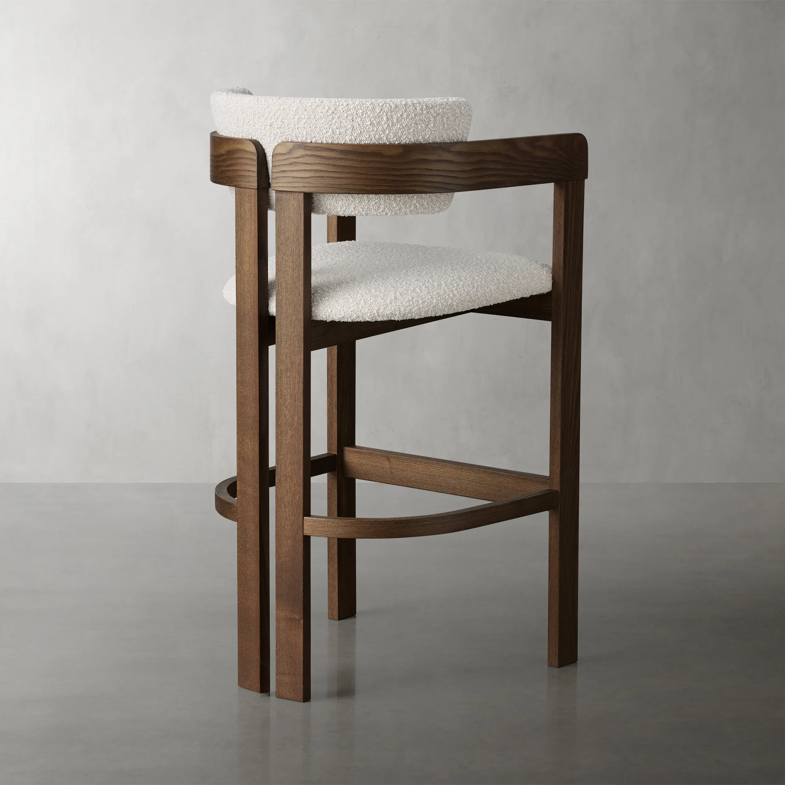 Nordic Luxury Dining Room Custom Fabric Solid Wood Counter Chairs Bar Stools for Kitchen Restaurant