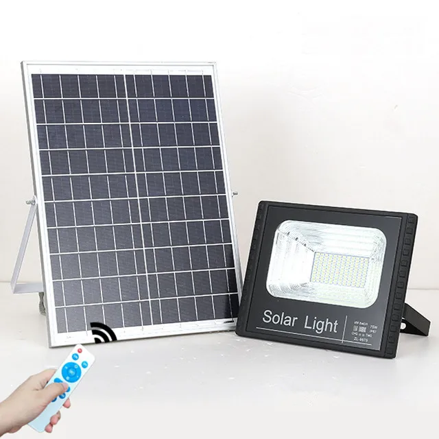 
 Солнечная лампа 75 Вт, 135 Вт, 300 Вт, светодиодный прожектор на солнечной батарее с дисплеем для квадратного сада, двора, улицы  