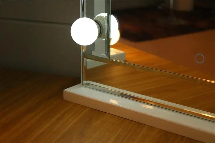 2022 New Design Aluminum Led Mirror Vanity Makeup Hollywood Makeup Mirror