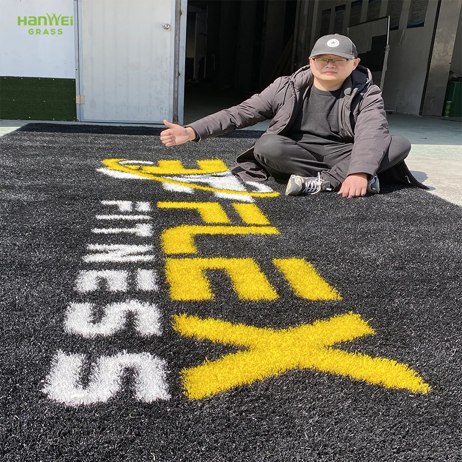 China factory Gym Flooring Turf Pull Sled Turf Meter Marked Gym Artificial Grass Synthetic Lawn For Gym