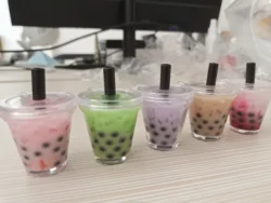 New Design Food  Play Cup Drink  DIY Model Craft Resin Simulation Milk Tea Straw Cup