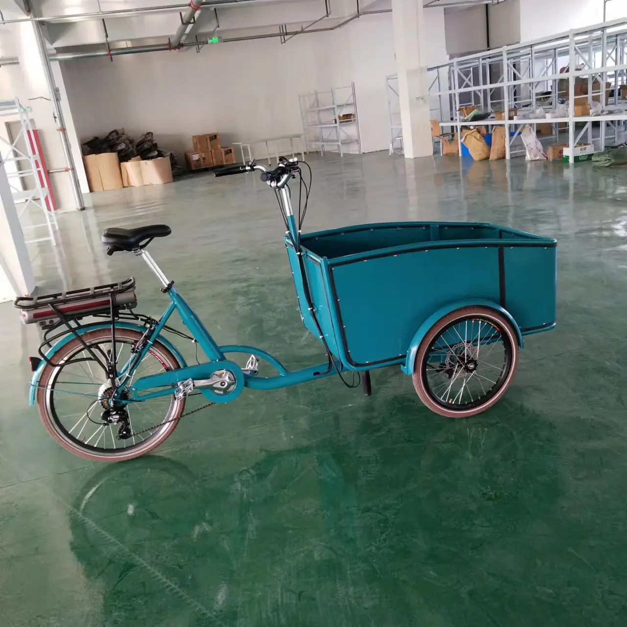 2 front wheels trikes Motorized E bike Electric assist Cargo Trike Electric Cargo Tricycle for sale
